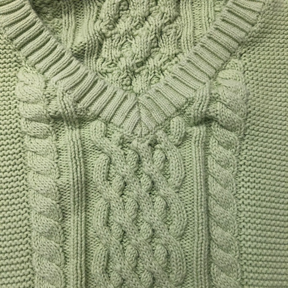 Talbots spring green cotton sweater - Picture 3 of 5